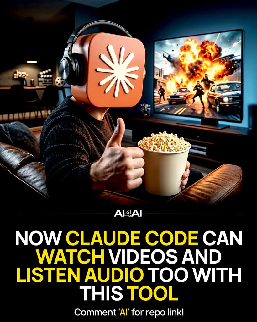 תמונה ממוזערת של תוסף חדש המאפשר ל-Claude Code לצפות בווידאו ולהאזין לאודיו