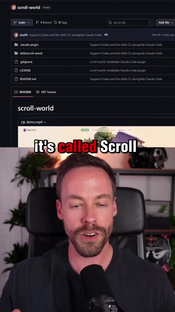 תמונה ממוזערת של יצירת אתרי גלילה מונפשים עם Scroll-World ו-AI